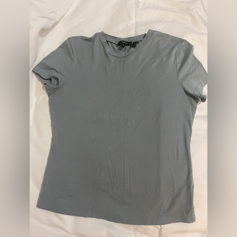 Theory Short Sleeve Crewneck Tee - Gray